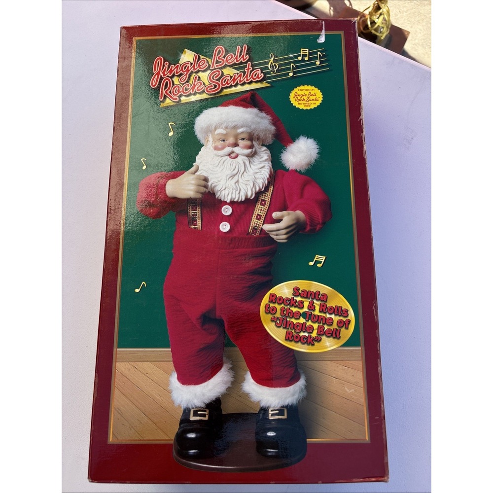 Vintage Jingle Bell Rock Santa 1st Edition 1998 In Box Mint